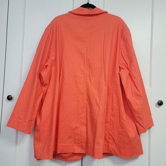 Ava & Viv Women's Coral Orange Blazer, 3X - Picture 7 of 7